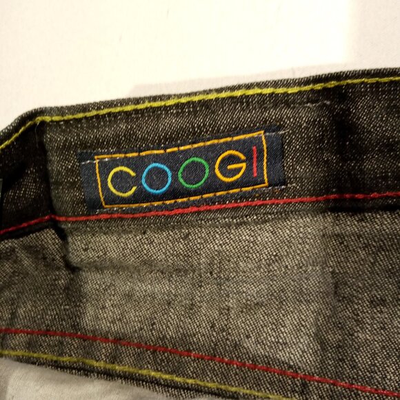 COOGI Denim Shorts  W38 L15  Stitched Pockets  Dark Wash  Baggy  Grunge  Skater - Picture 9 of 11